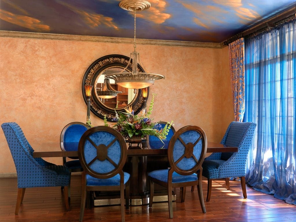Rectangular brown wooden table