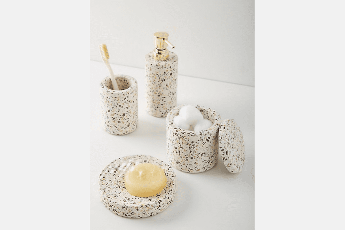 terrazzo bath accessories