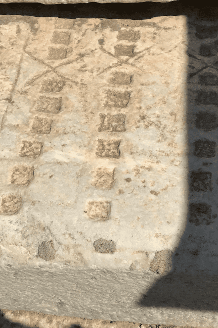 stone game board in greece