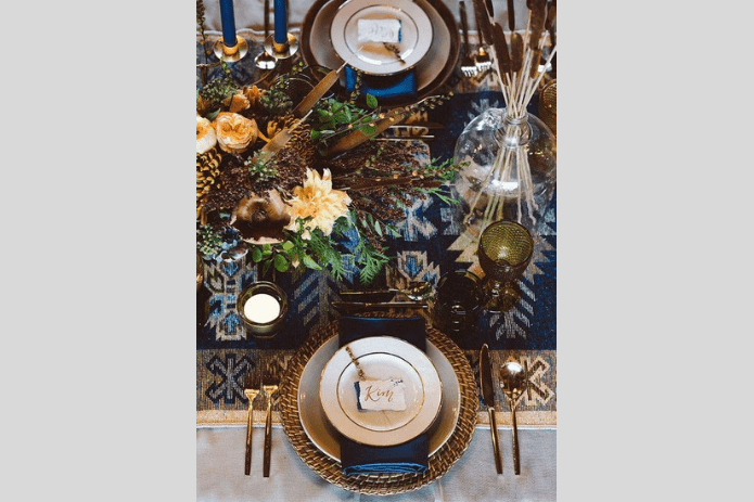 brown tablescape