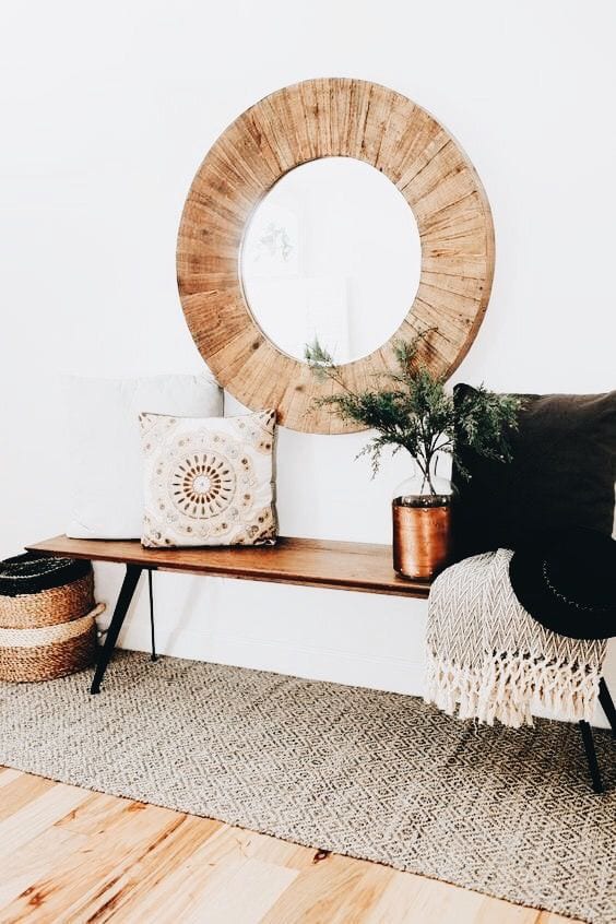 round mirror foyer