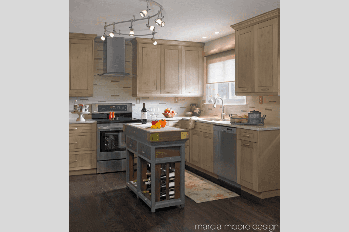 light brown kitchen
