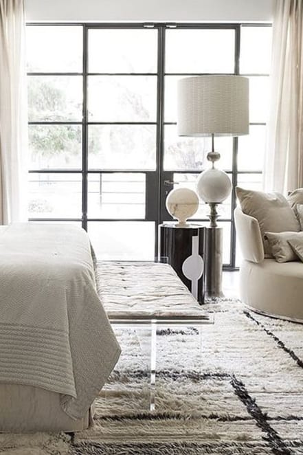 black steel doors bedroom