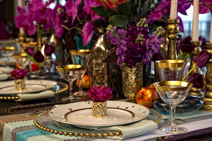 floral tablescape