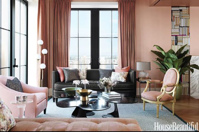 pink living space