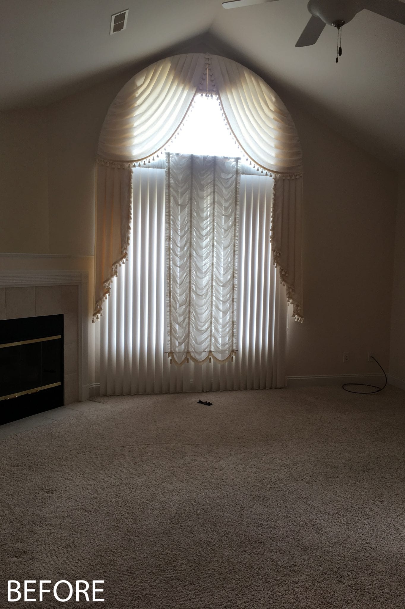 living space "before" shot