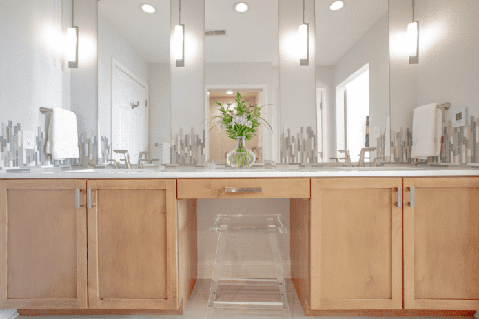 white bathroom vanity