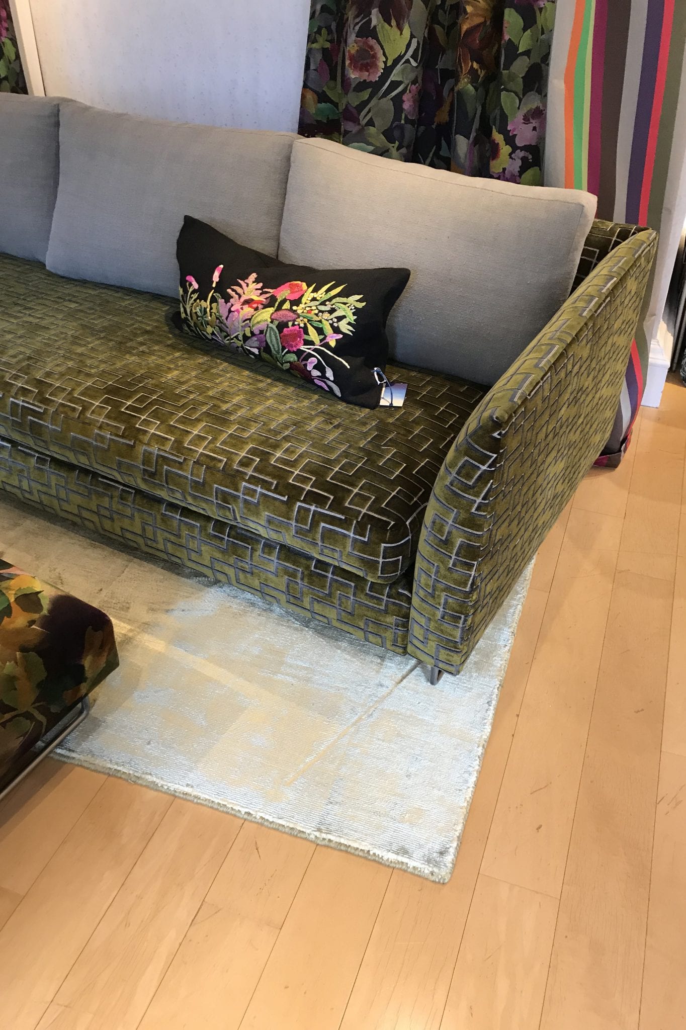 velvet sofa