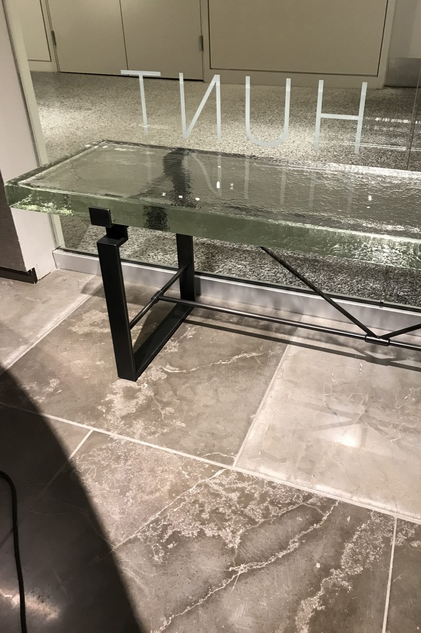 glass table