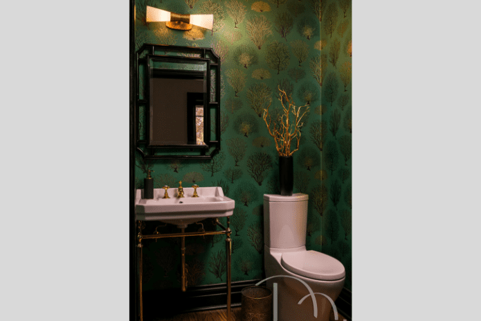 green powder room