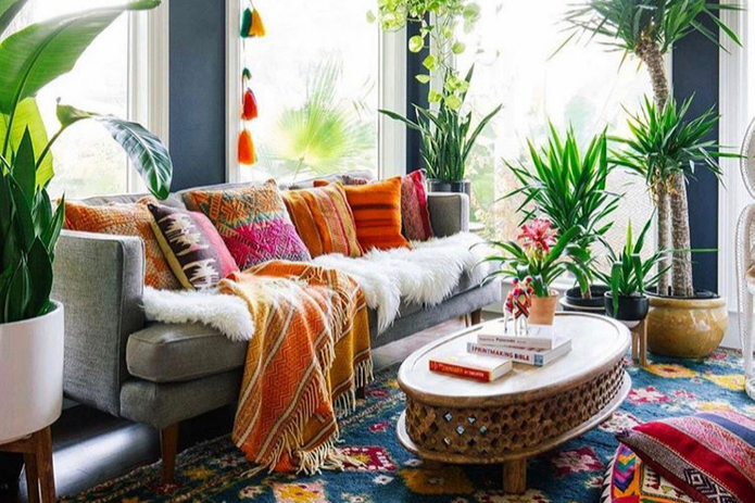 Bohemian Jewel Tone Living Room